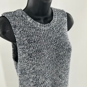 Noisy May Knitted Sleeveless Maxi Dress Womens Petite XS Dark Navy/White VTG